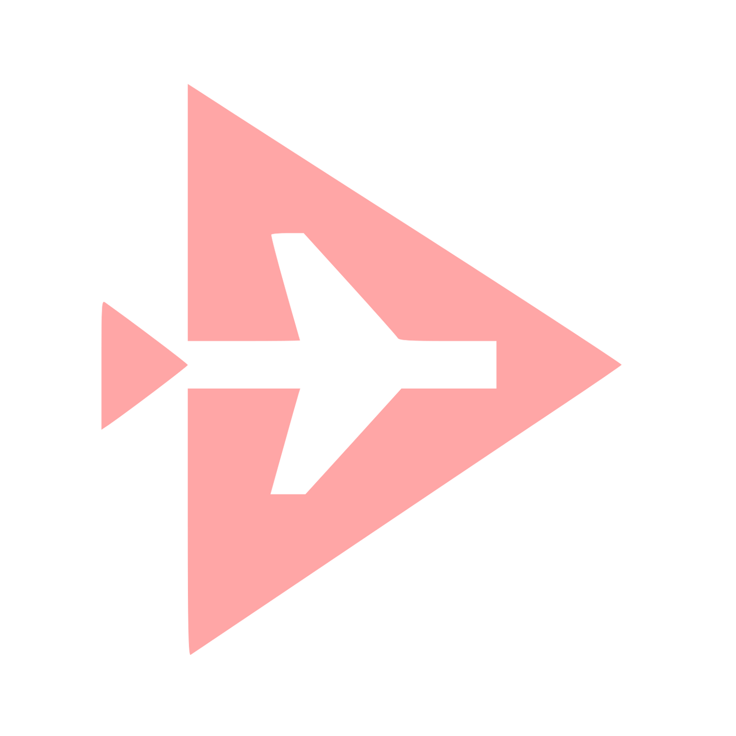 Airplane Triangle Emblem Logo #ffa6a6