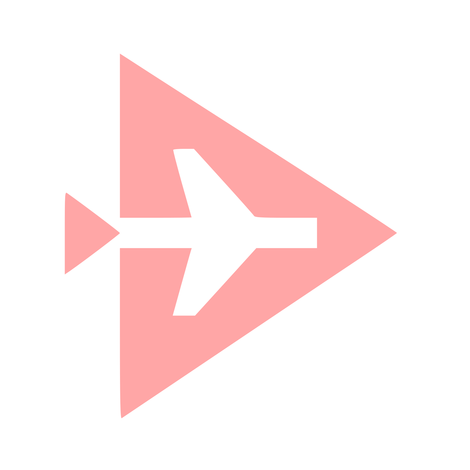 Airplane Triangle Emblem Logo #ffa6a6