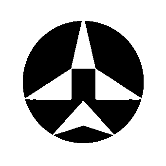 Bauhaus Airplane Circle Logo
