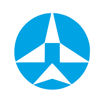 Bauhaus Airplane Circle Logo #00a3e4