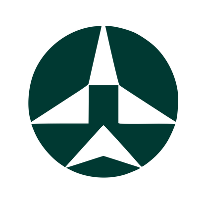 Bauhaus Airplane Circle Logo #003932