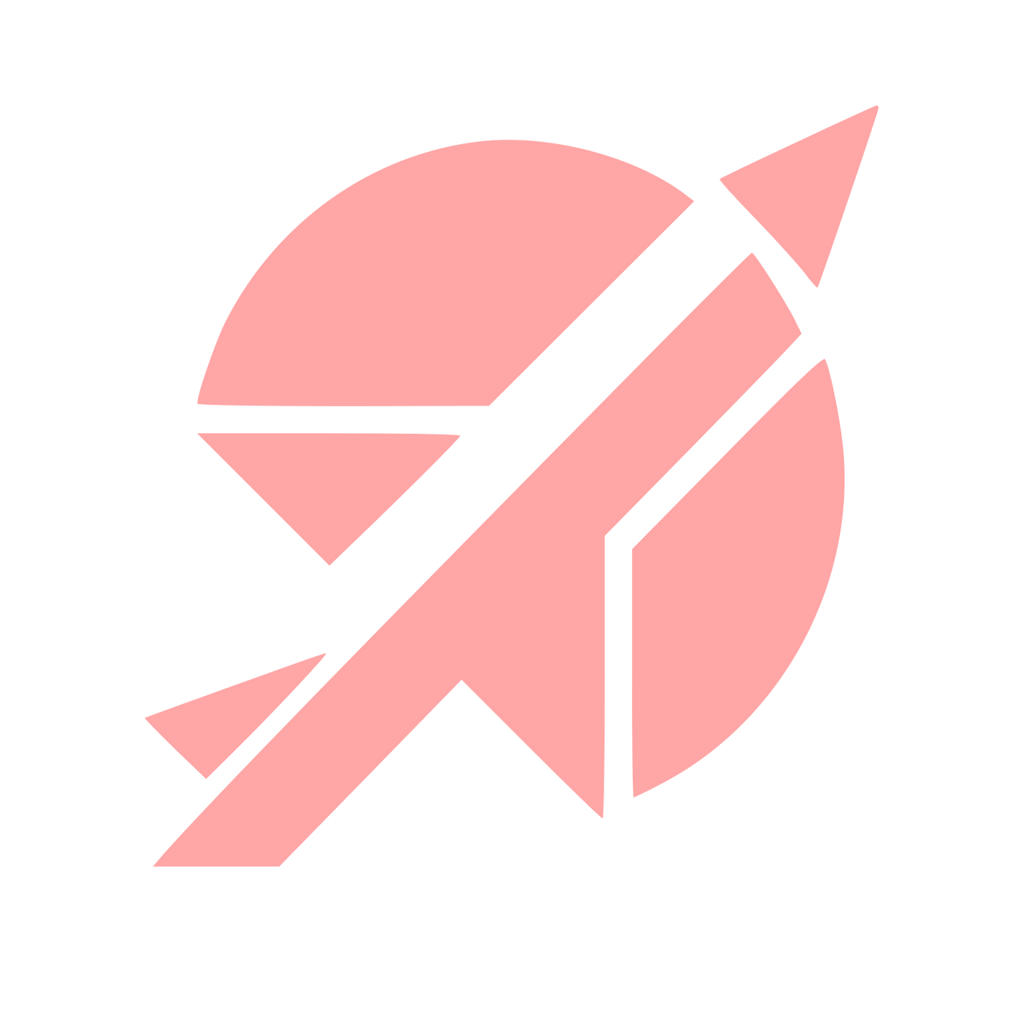 Bauhaus Airplane Globe Logo #ffa6a6