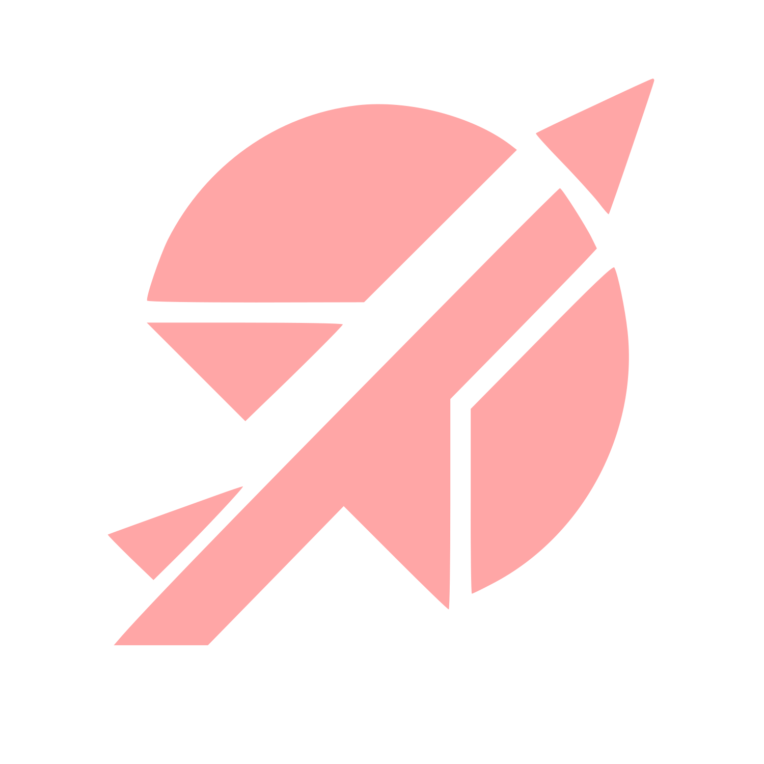 Bauhaus Airplane Globe Logo #ffa6a6