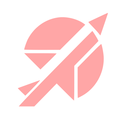 Bauhaus Airplane Globe Logo #ffa6a6