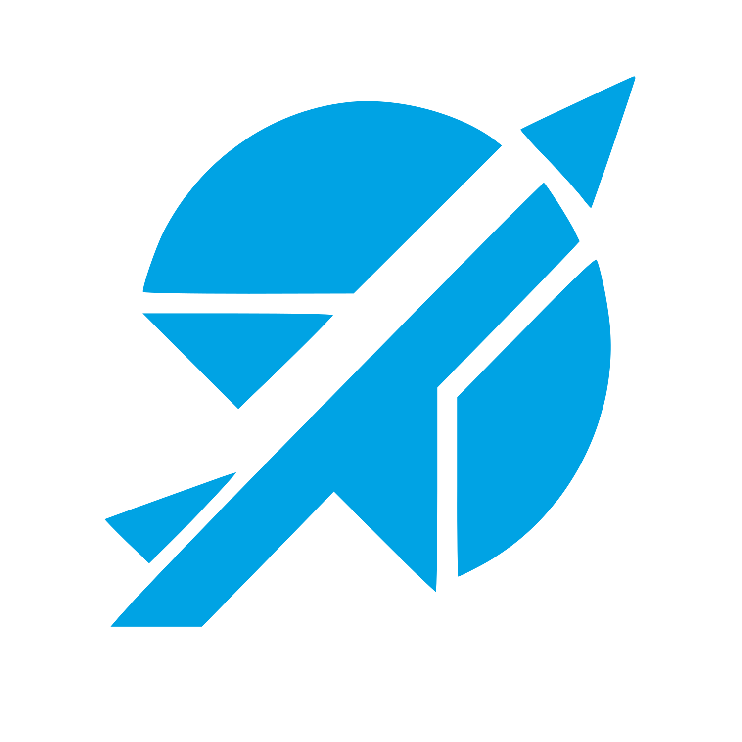 Bauhaus Airplane Globe Logo #00a3e4