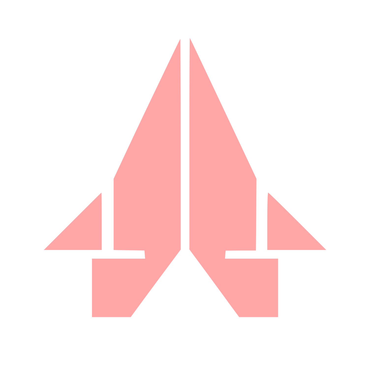 Bauhaus Rocket Plane Logo #ffa6a6