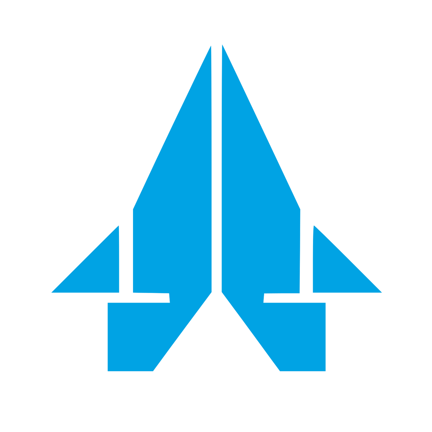 Bauhaus Rocket Plane Logo #00a3e4