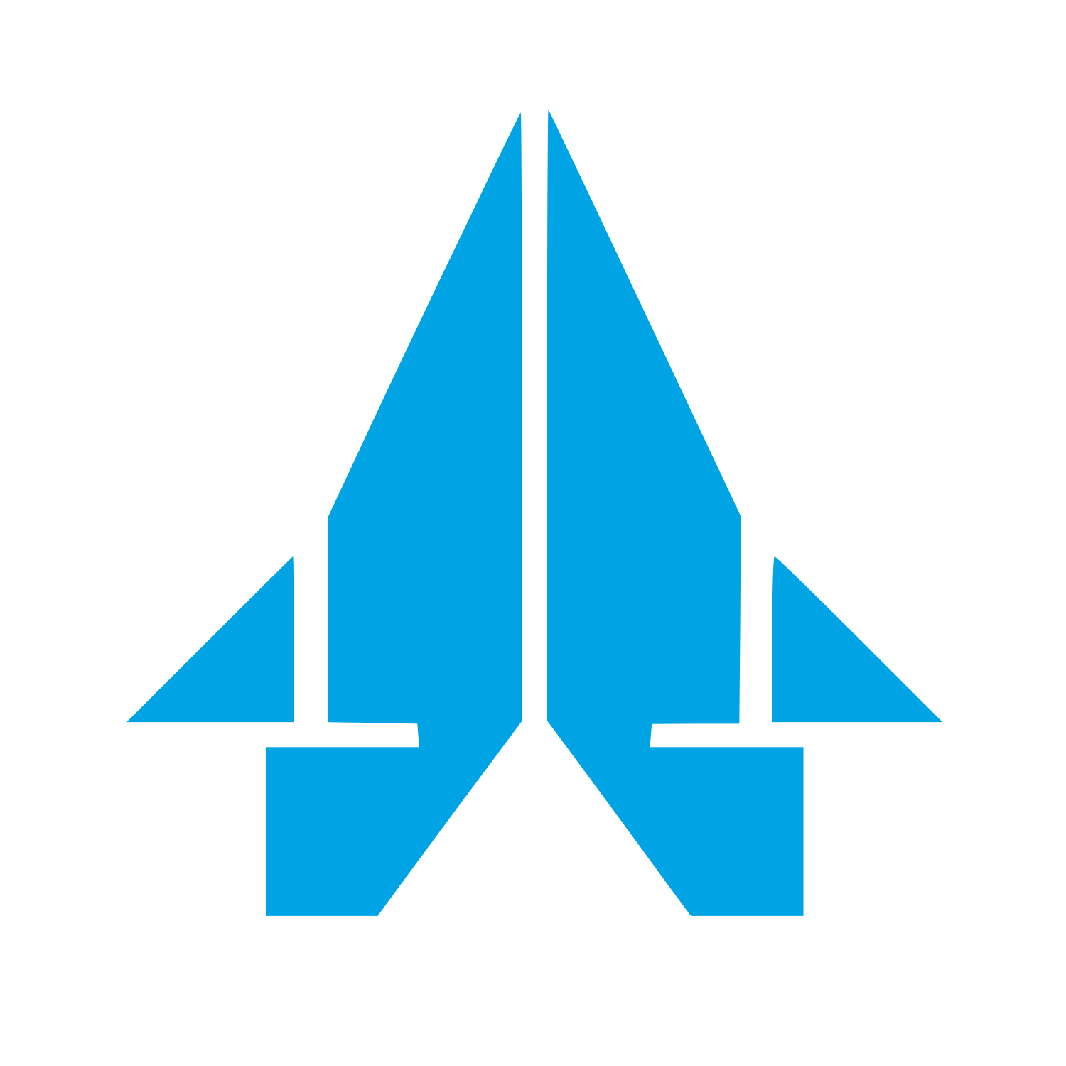 Bauhaus Rocket Plane Logo #00a3e4