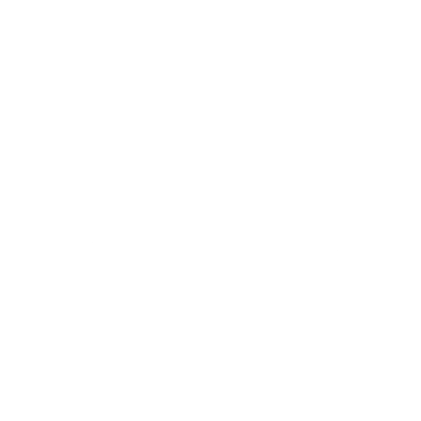 Bauhaus Rocket Plane Logo #ffffff