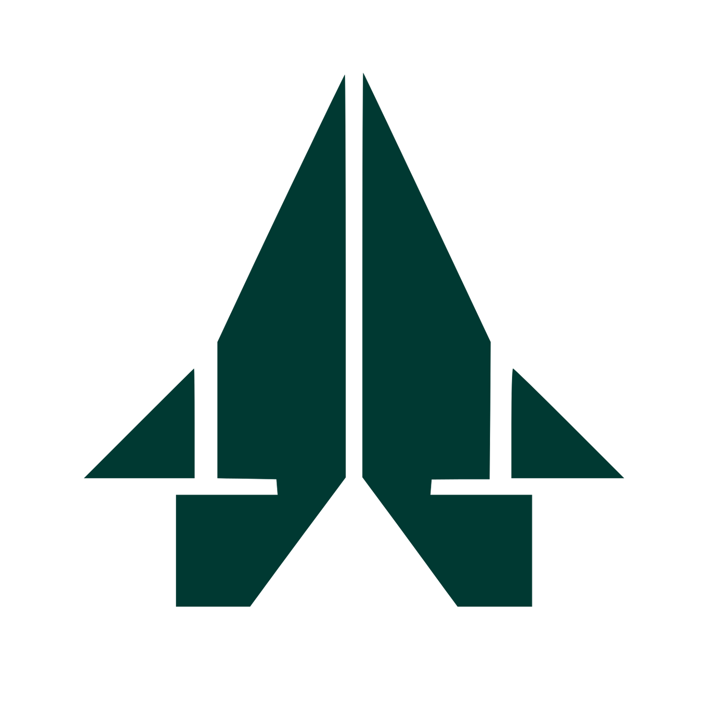 Bauhaus Rocket Plane Logo #003932