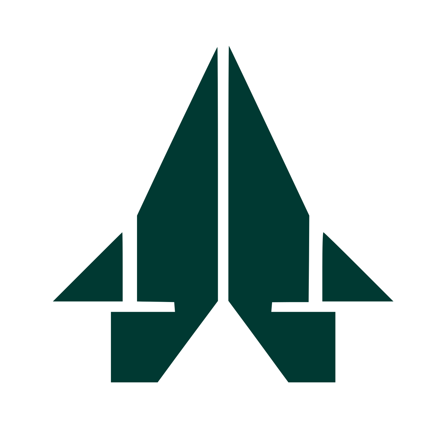 Bauhaus Rocket Plane Logo #003932