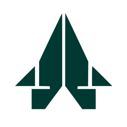 Bauhaus Rocket Plane Logo #003932