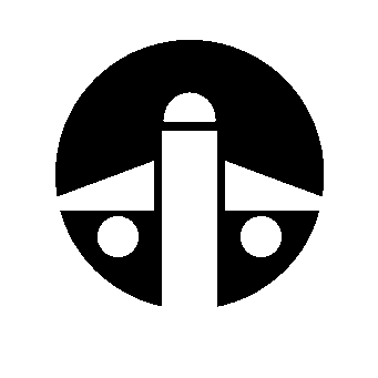 Bauhaus Airplane Circle Logo