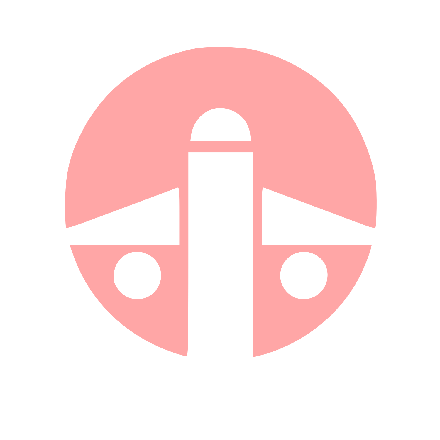 Bauhaus Airplane Circle Logo #ffa6a6