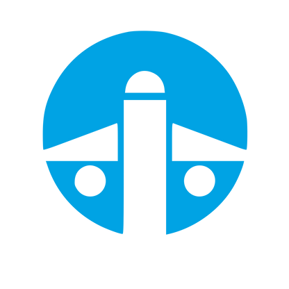 Bauhaus Airplane Circle Logo #00a3e4