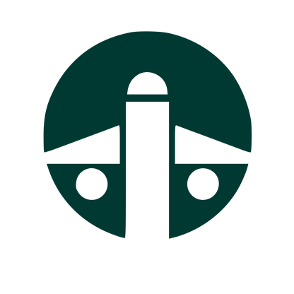 Bauhaus Airplane Circle Logo #003932