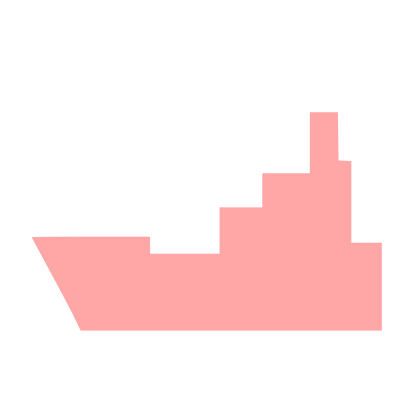 Brutalist Ship Logo #ffa6a6
