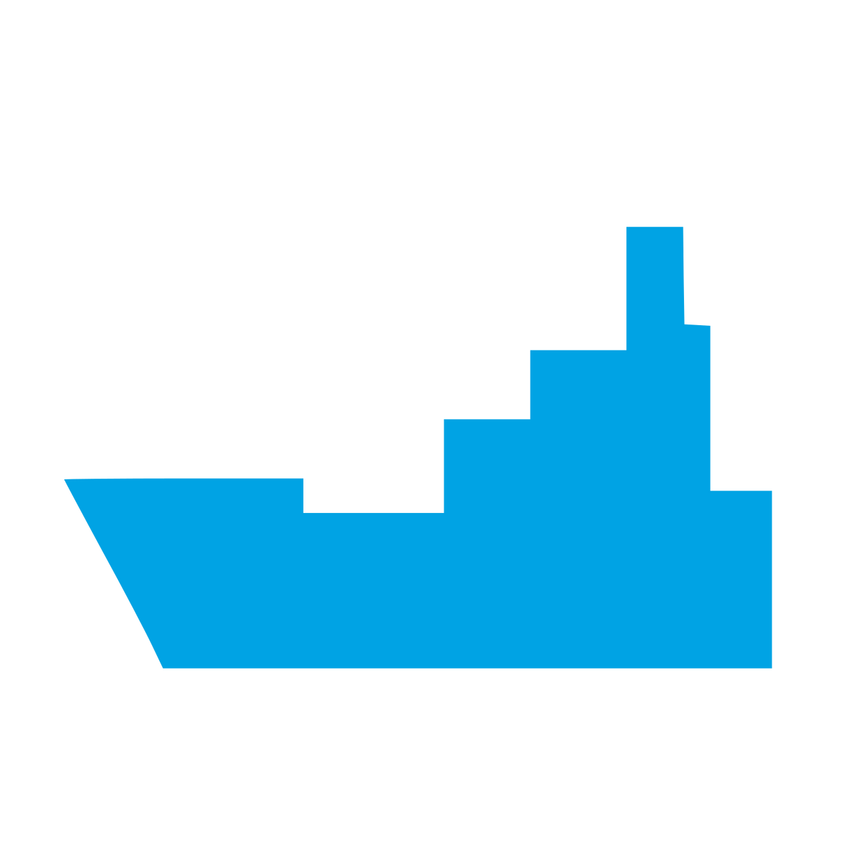 Brutalist Ship Logo #00a3e4