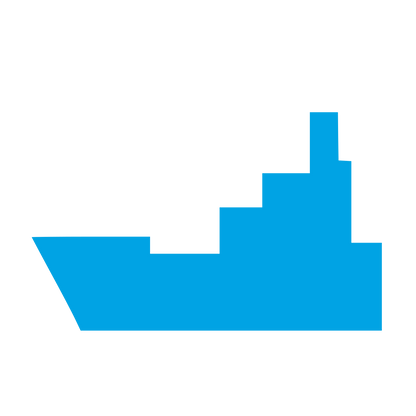 Brutalist Ship Logo #00a3e4
