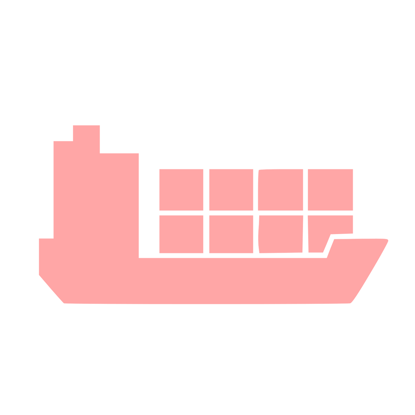 Cargo Ship Container Logo #ffa6a6