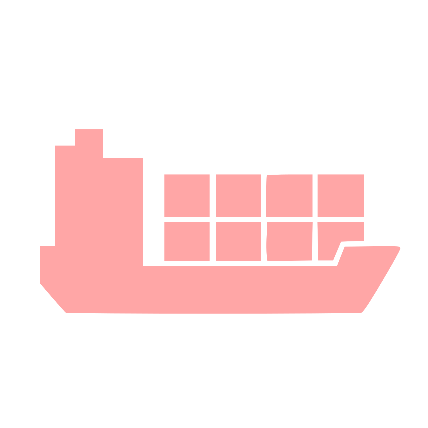 Cargo Ship Container Logo #ffa6a6