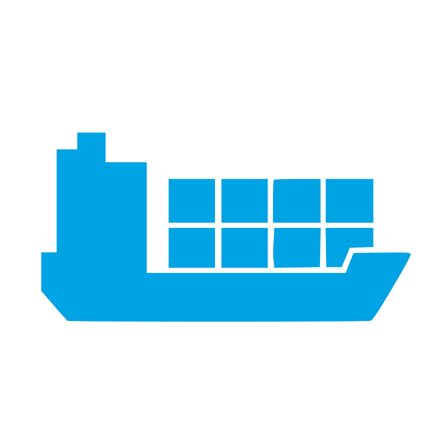 Cargo Ship Container Logo #00a3e4
