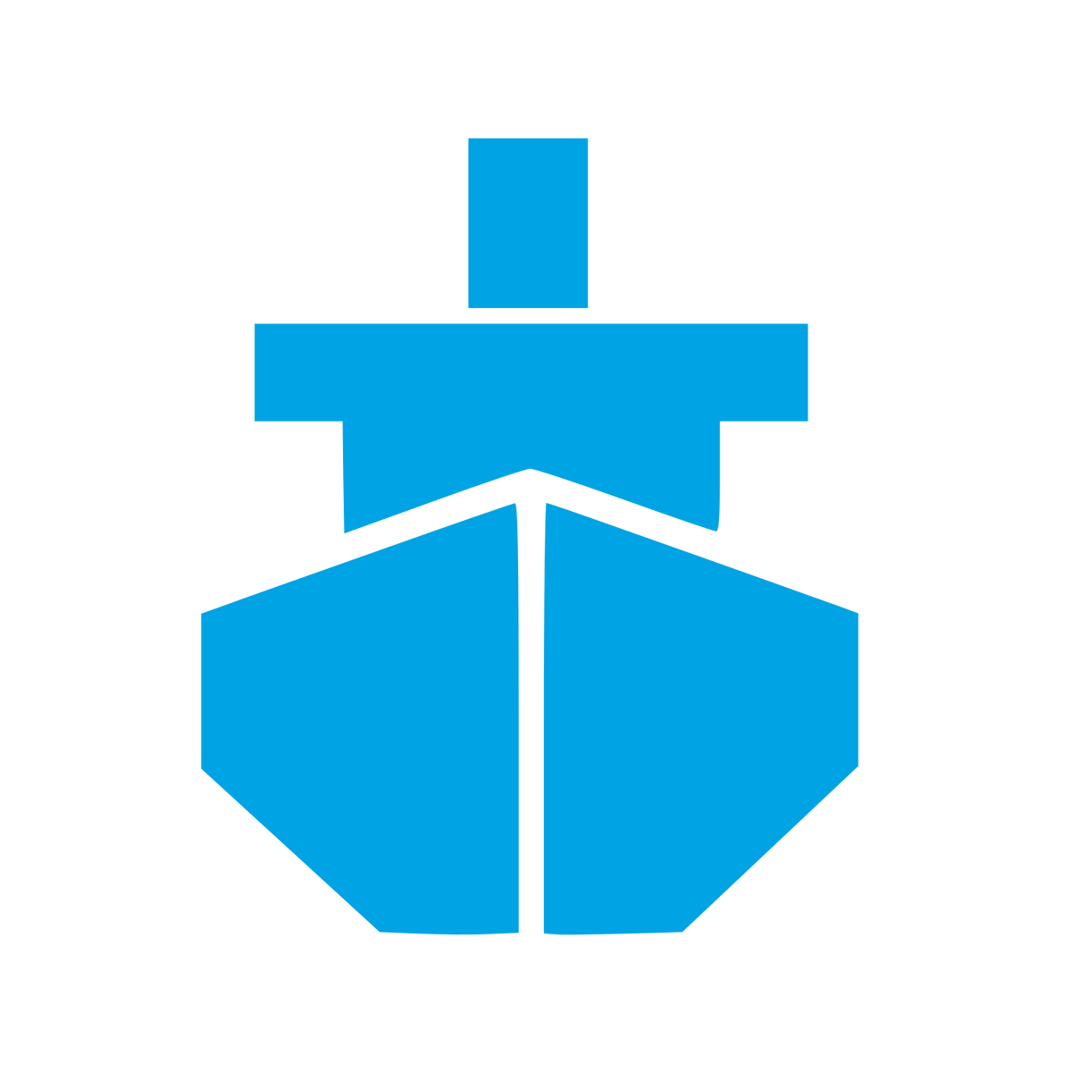 Brutalist Ship Front Logo #00a3e4
