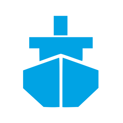 Brutalist Ship Front Logo #00a3e4