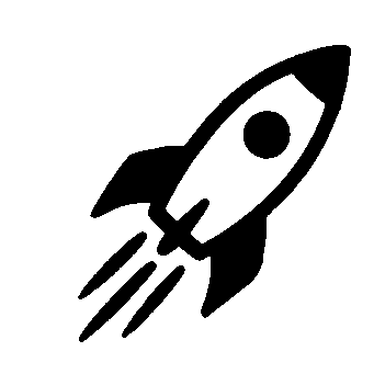 Hand-Drawn Rocket Launch Logo