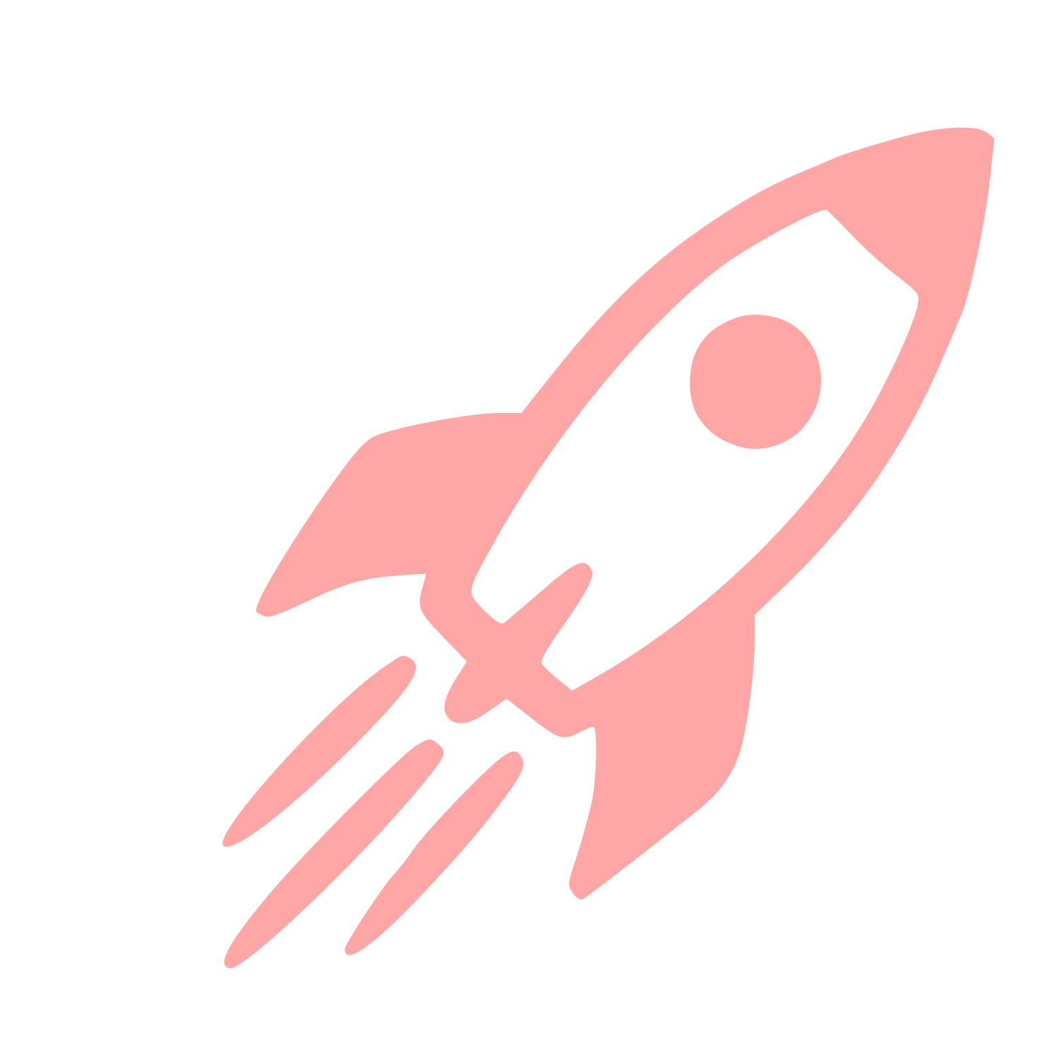 Hand-Drawn Rocket Launch Logo #ffa6a6