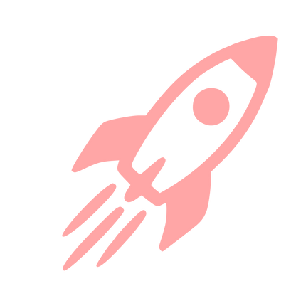 Hand-Drawn Rocket Launch Logo #ffa6a6