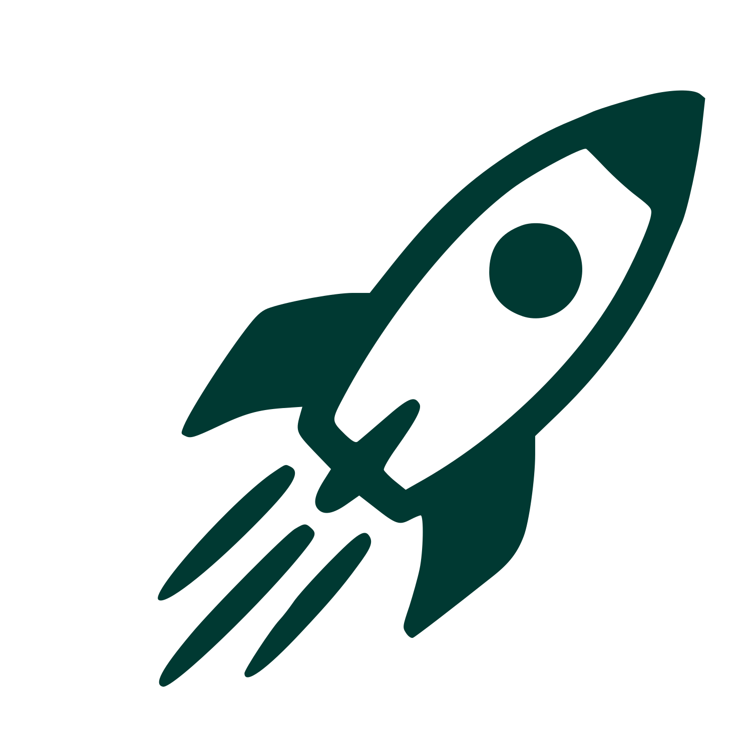 Hand-Drawn Rocket Launch Logo #003932