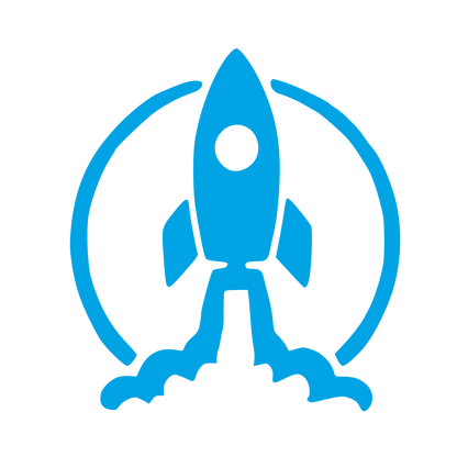 Rocket Launch Circle Logo #00a3e4