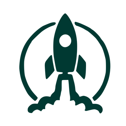 Rocket Launch Circle Logo #003932