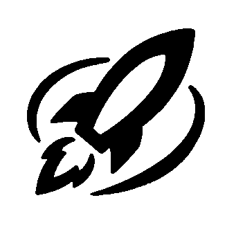 Hand-Drawn Rocket Launch Logo