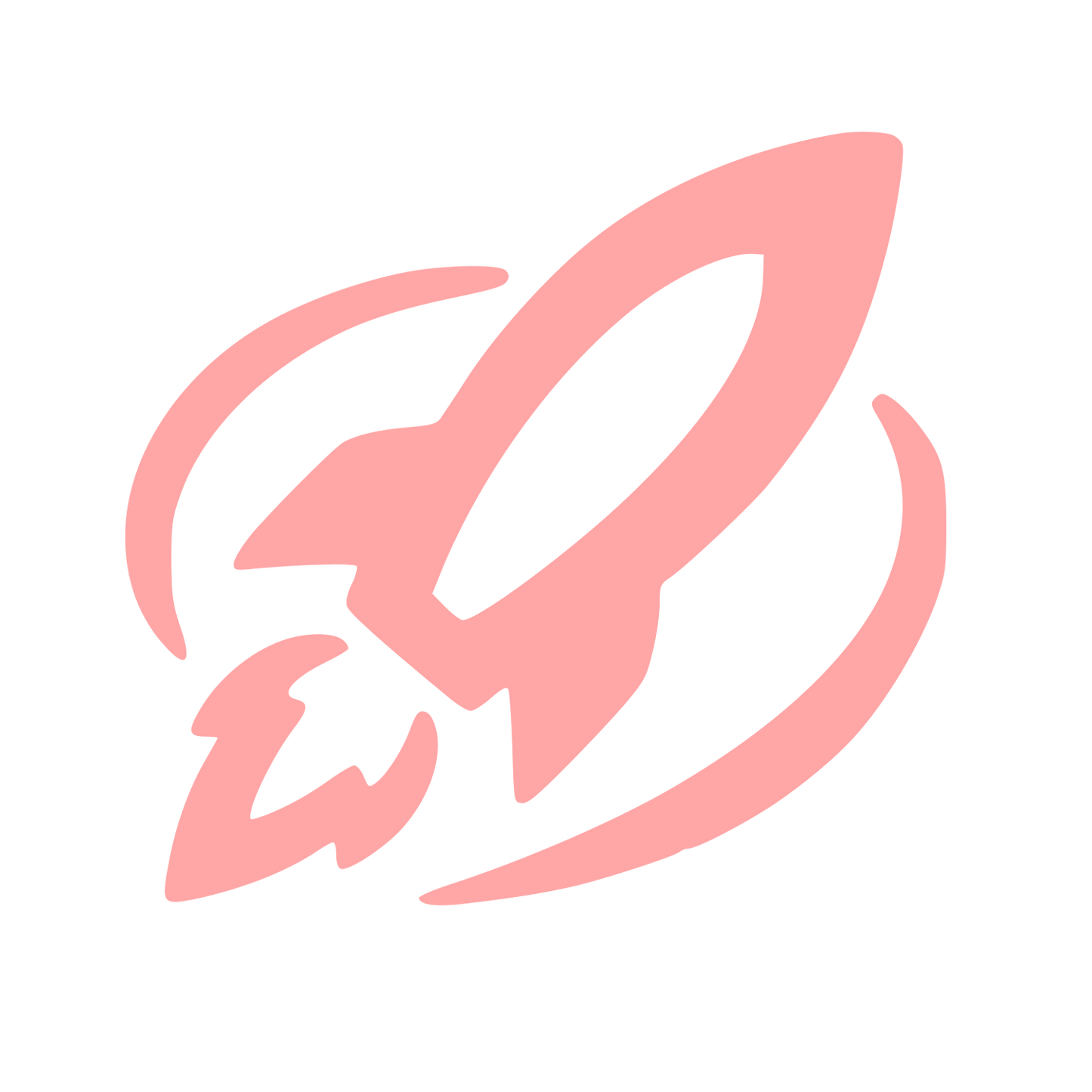 Hand-Drawn Rocket Launch Logo #ffa6a6