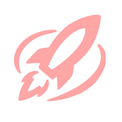 Hand-Drawn Rocket Launch Logo #ffa6a6
