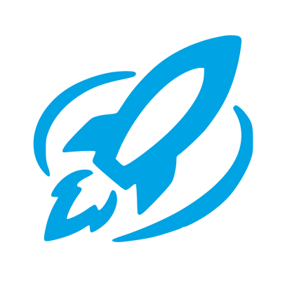 Hand-Drawn Rocket Launch Logo #00a3e4