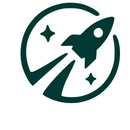 Rocket Launch Circle Logo #003932
