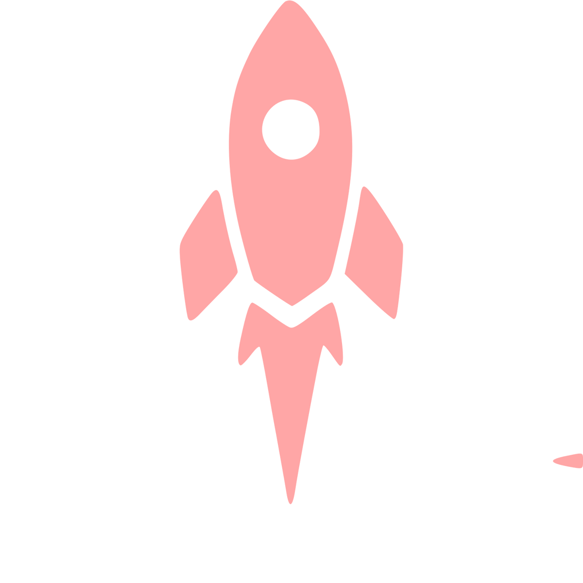 Rocket Launch Logo #ffa6a6