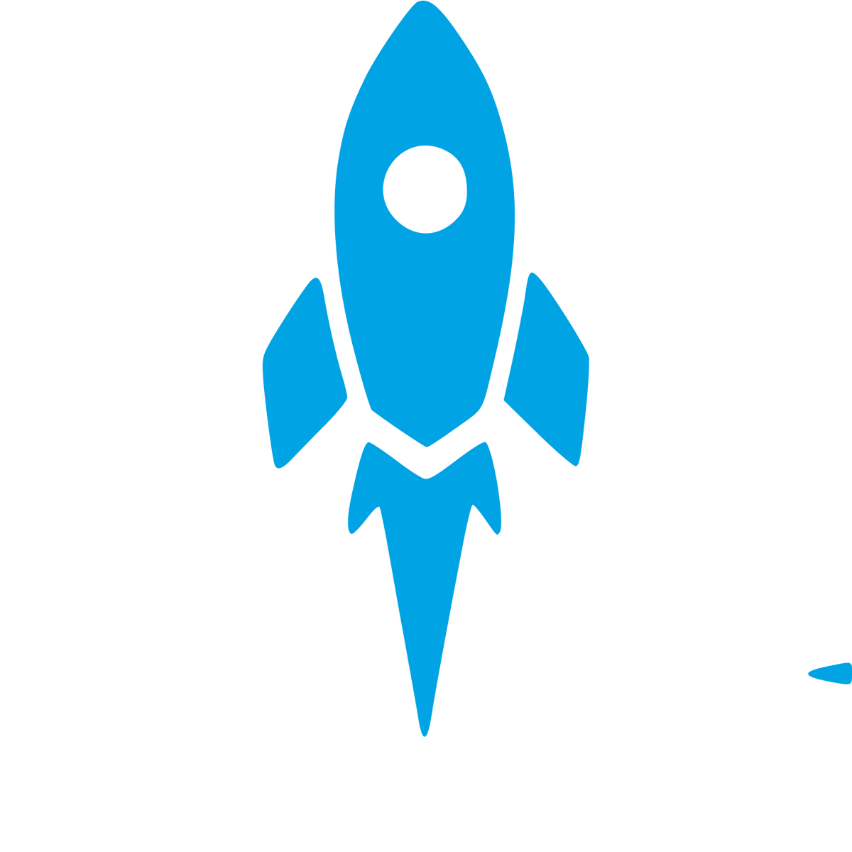 Rocket Launch Logo #00a3e4