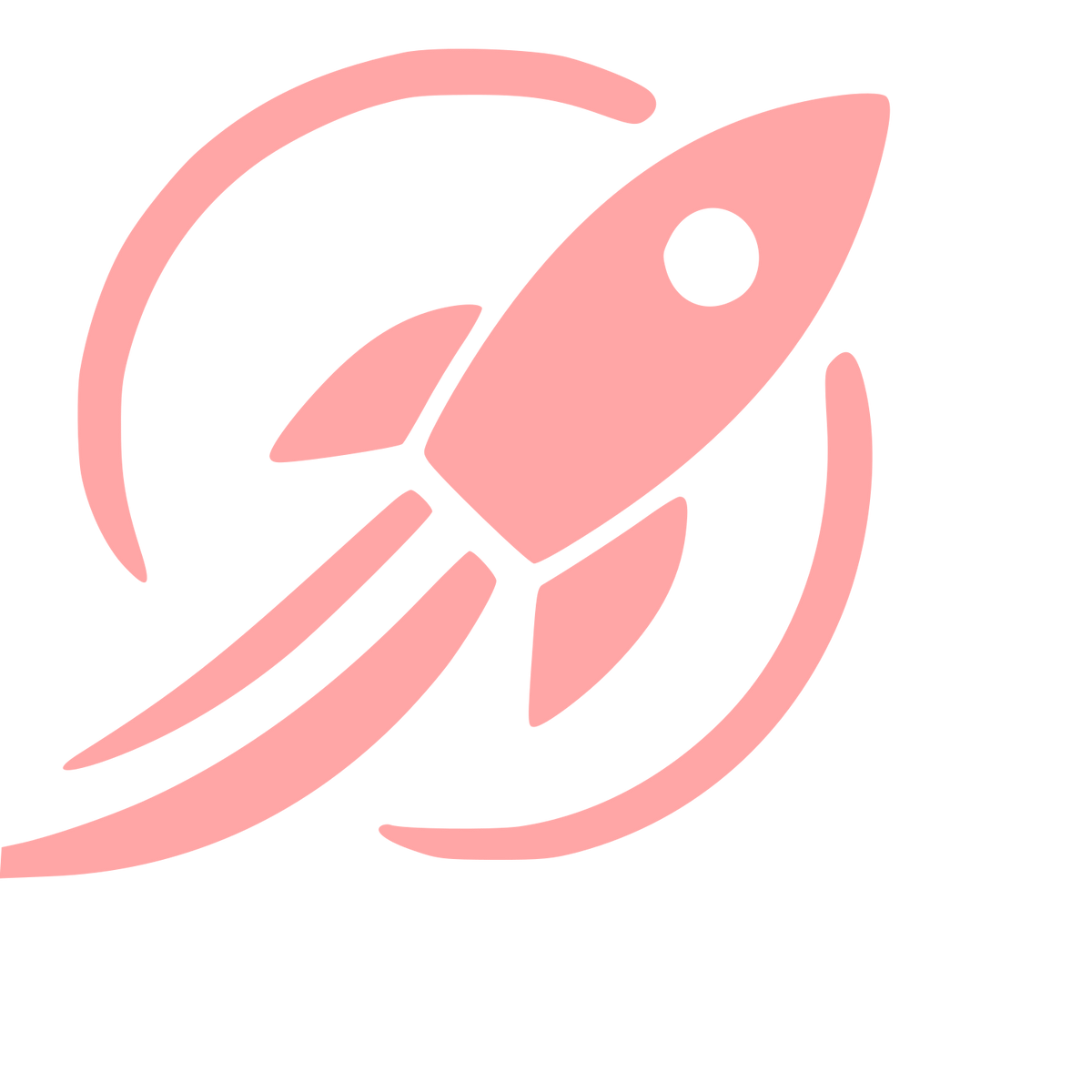 Rocket Launch Circle Logo #ffa6a6