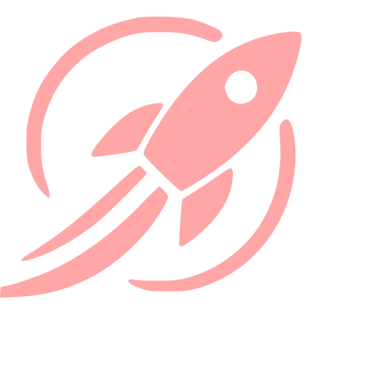Rocket Launch Circle Logo #ffa6a6