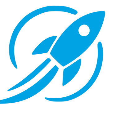 Rocket Launch Circle Logo #00a3e4
