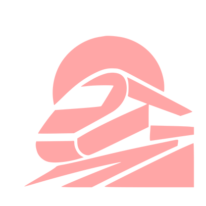 Bullet Train Speed Logo #ffa6a6