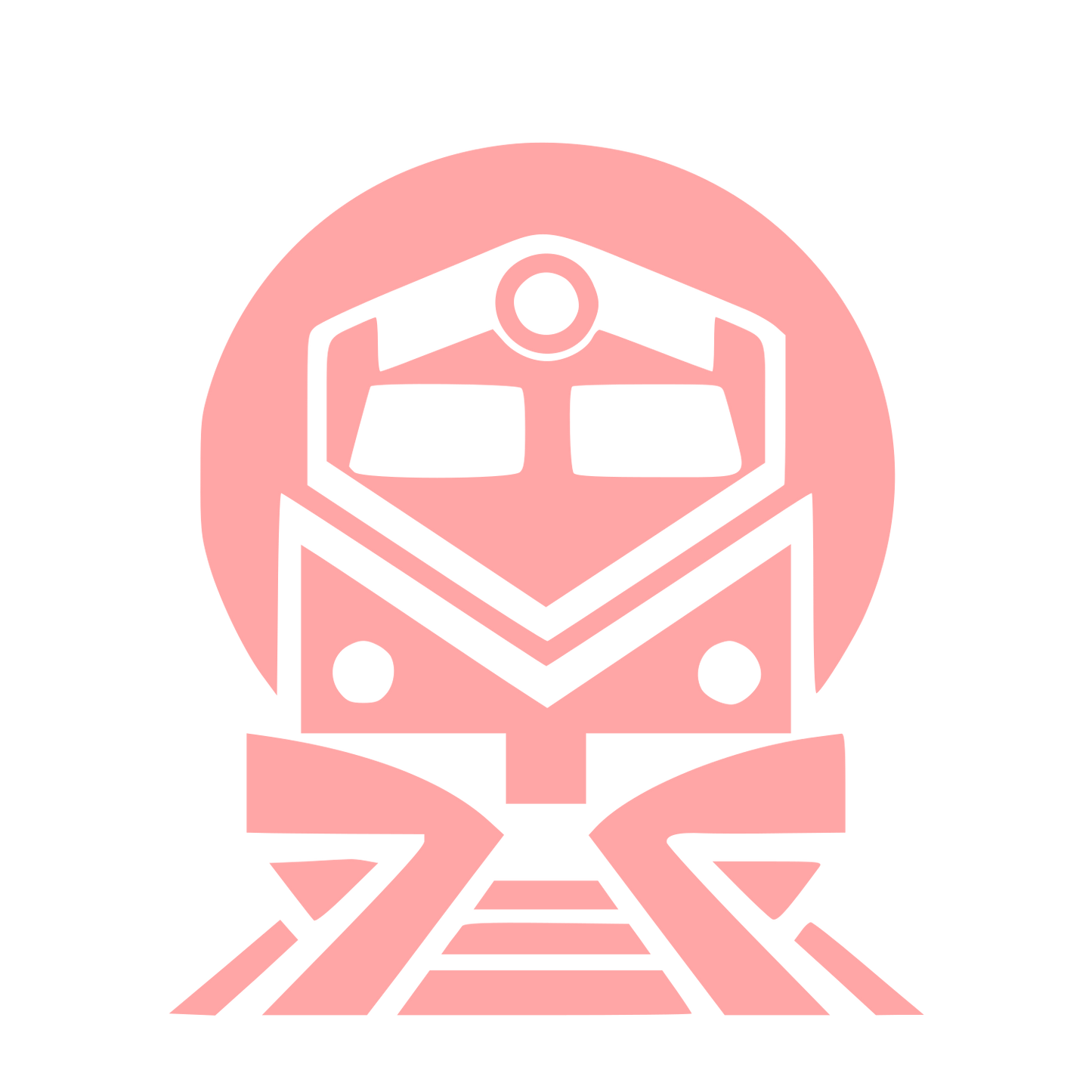 Train Front View Logo #ffa6a6