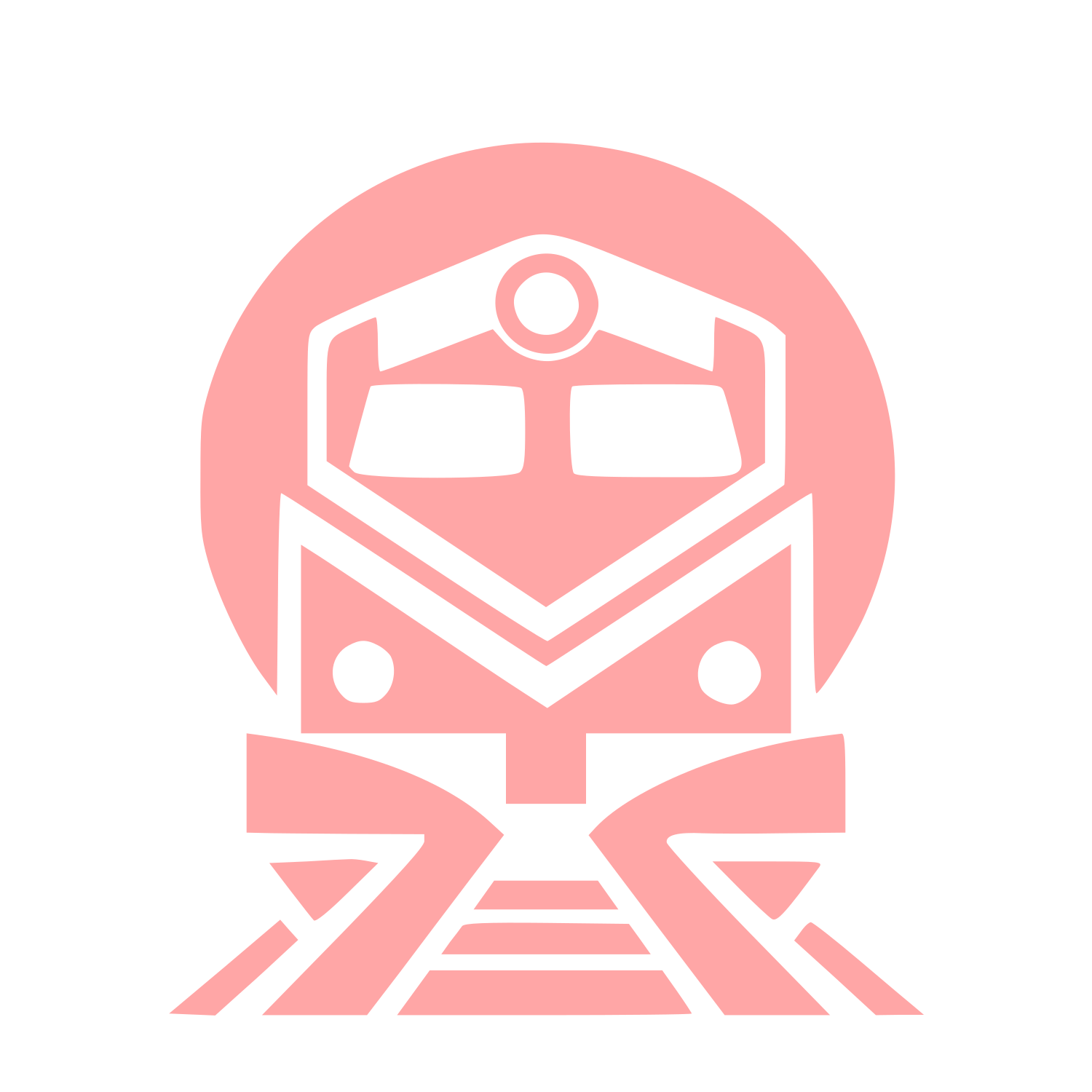 Train Front View Logo #ffa6a6