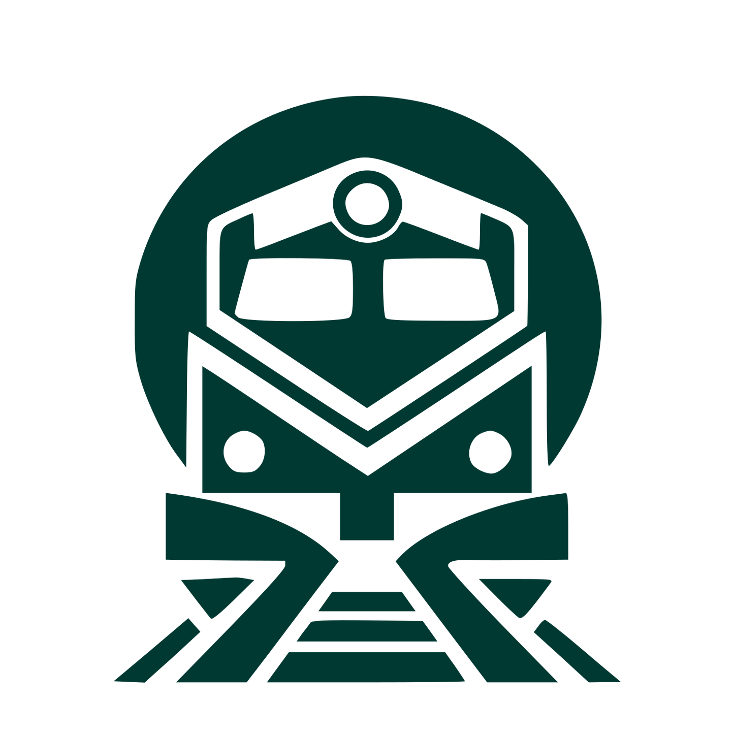Train Front View Logo #003932