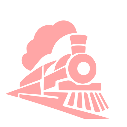 Steam Train Locomotive Logo #ffa6a6