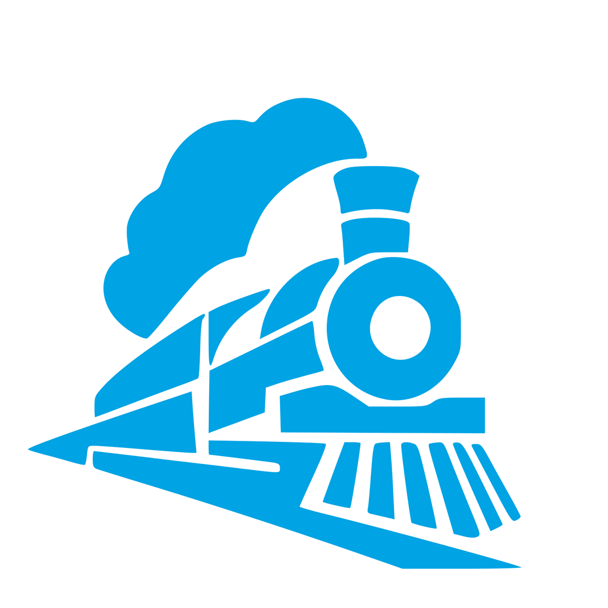 Steam Train Locomotive Logo #00a3e4
